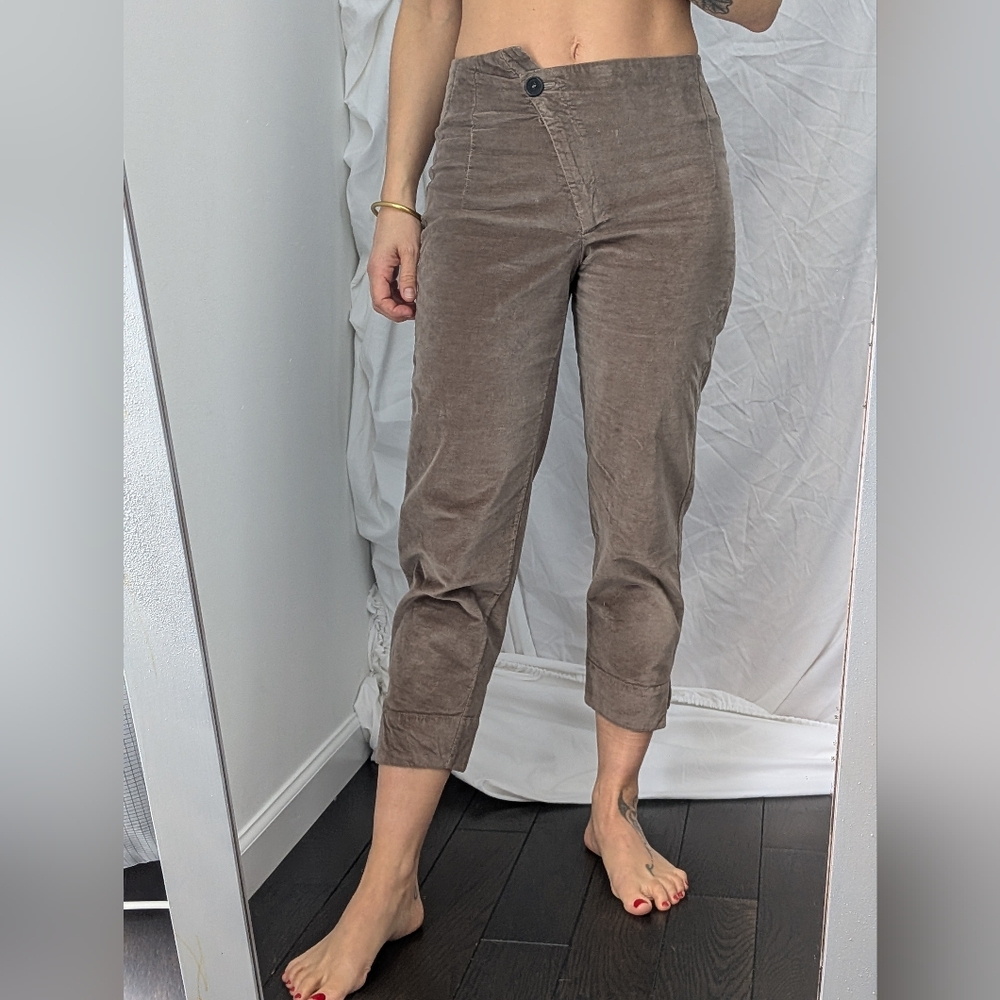 Women's Brown Cropped Pants